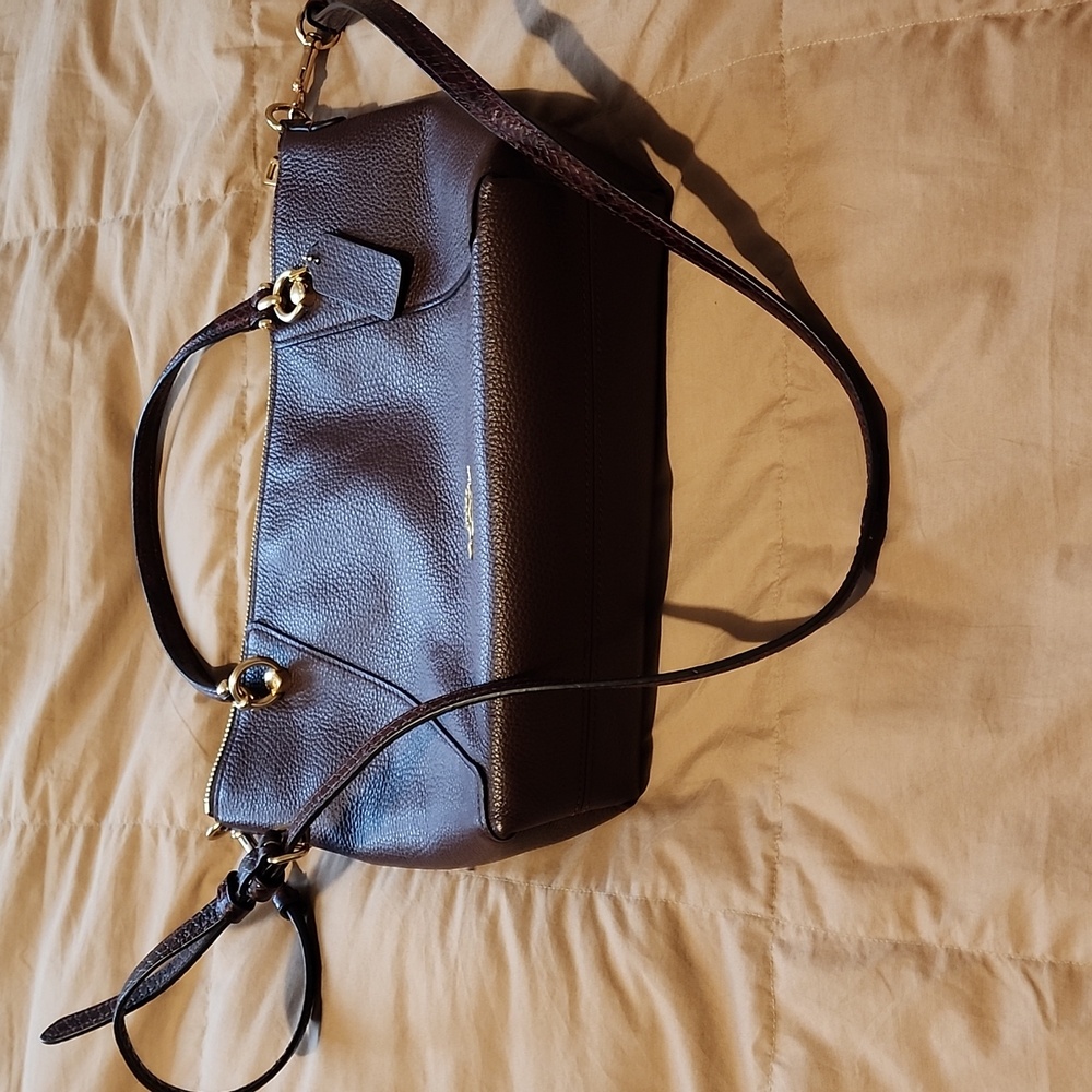 Elegant Brown Leather Handbag